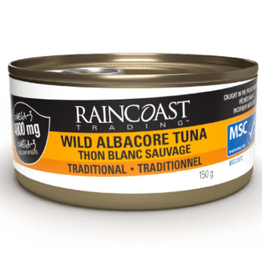 Raincoast Trading Wild Albacore Tuna 4800mg of Omega-3, Traditional, 150g