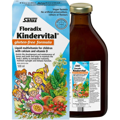 Salus Kindervital Liquid Multivitamin For Children. Delicious, Vegan and Gluten-Free