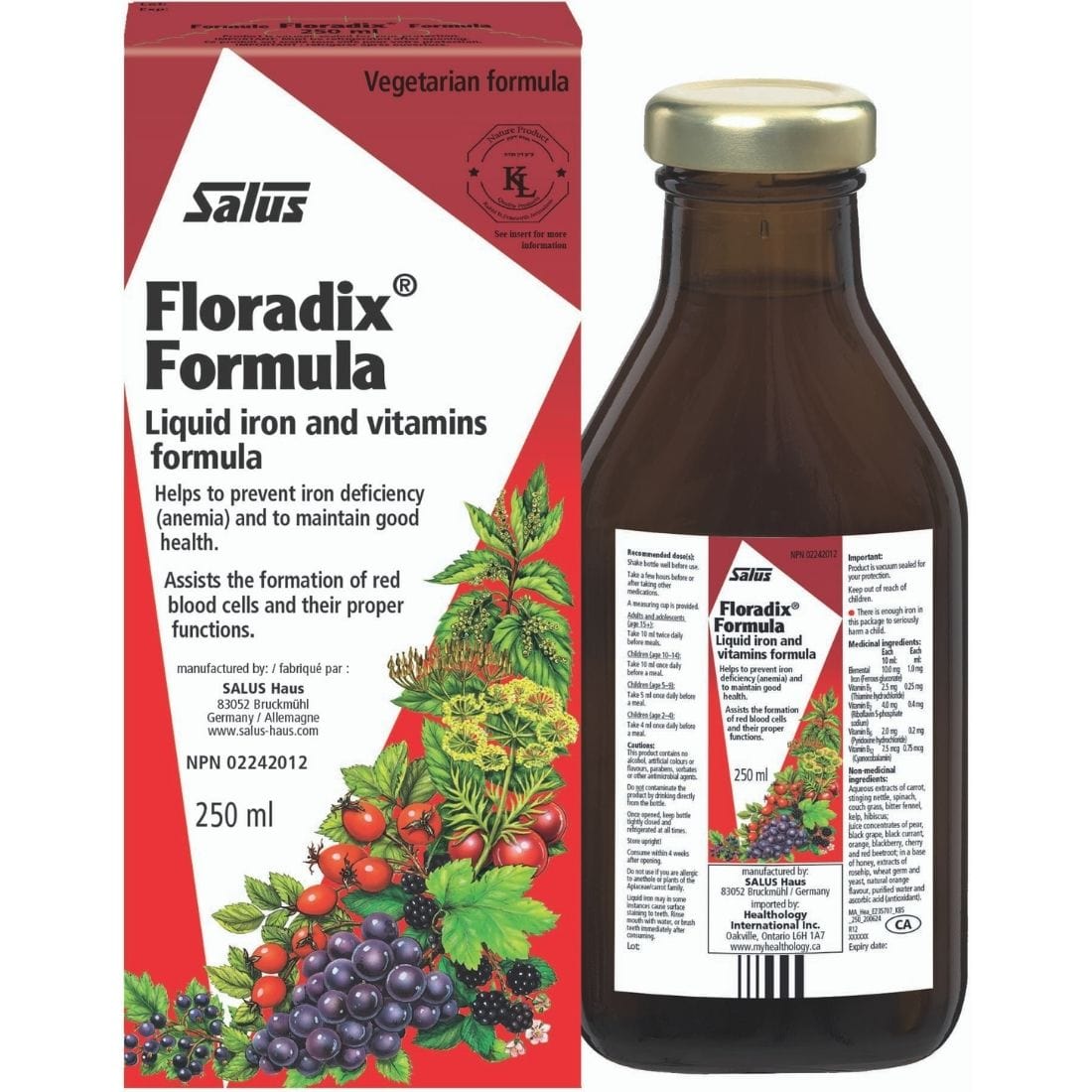 Salus Floradix Liquid Iron and Vitamins Formula