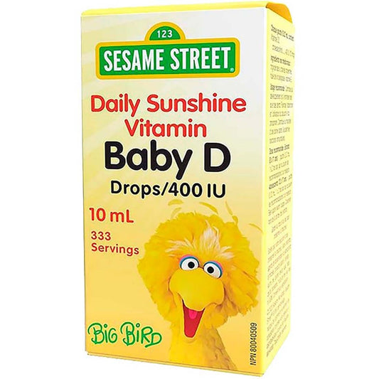Webber Naturals Sesame Street Baby Vitamin D Drops 400IU, 333 Servings, 10ml