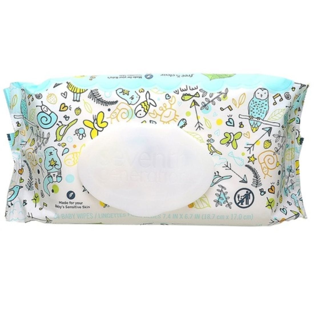 Seventh Generation Baby Wipes, 64 pack