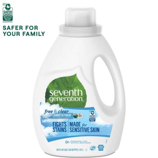 Seventh Generation Laundry Detergent 33 Loads (0% Synthetic Fragrances or Dyes), 1.47L