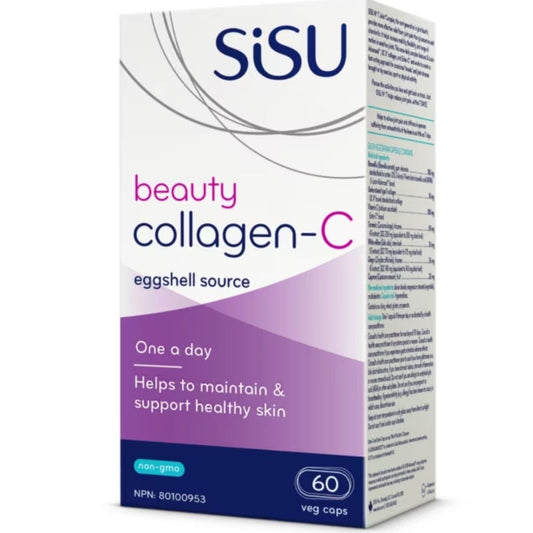 Sisu Beauty Collagen C with Ovoderm Collagen and Ester-C, Supports healthy skin, 60 Vegetable Capsules