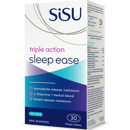 SISU Sleep Ease, Triple Action Melatonin, Theanine, Chamomile and more