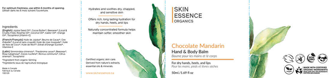 Skin Essence Chocolate Mandarin Hand & Body Balm, 50ml