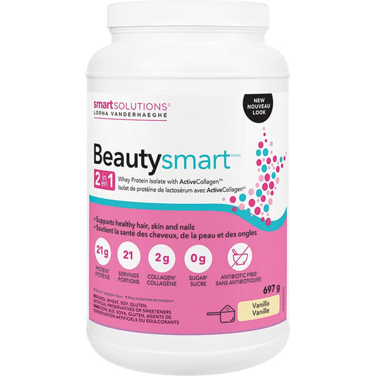 Smart Solutions Beautysmart Women's Whey Protein with Active Collagen Powder, 697g (Formerly Lorna Vanderhaeghe Beautysmart)
