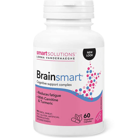 Smart Solutions Brainsmart, Brain supporting nutrients to reduce fatigue, 60 Vegetarian Capsules (Formerly Lorna Vanderhaeghe Brainsmart)