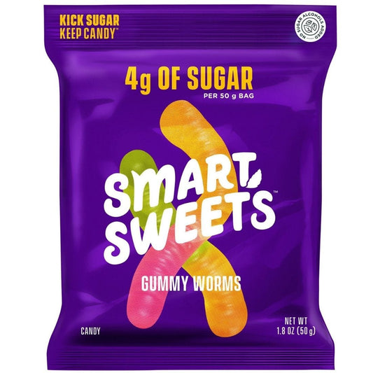Smart Sweets Gummy Worms, Low Sugar Naturally Sweetened