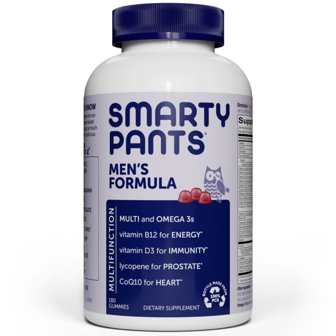 SmartyPants Mens Formula Gummy Multivitamins, with CoQ10, Lycopene and Omega 3