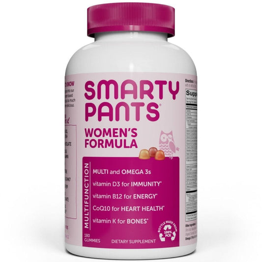 SmartyPants Womens Formula Gummy Multivitamins with Folate, CoQ10, B12 and Omega 3