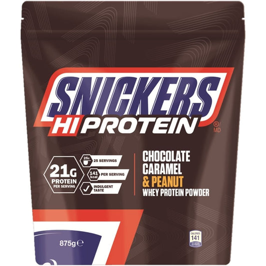 Snickers Whey Protein, Chocolate Caramel Peanut, 875g