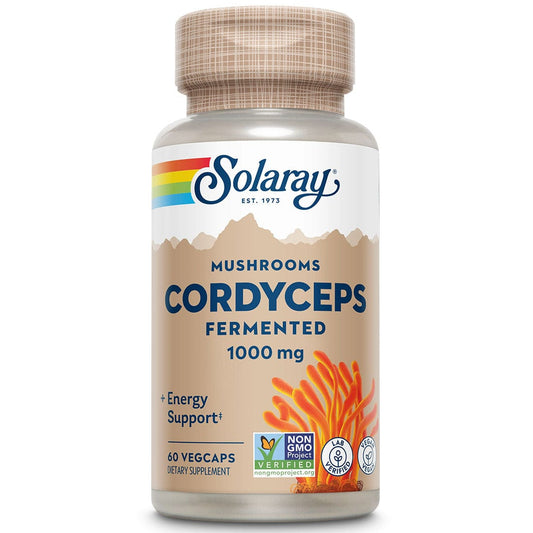 Solaray Fermented Cordyceps Mushroom, 60 Vegetable Capsules