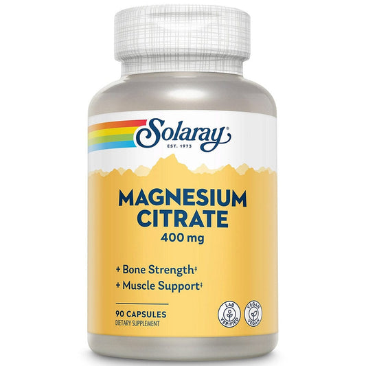Solaray Magnesium Citrate, 90 Vegetable Capsules
