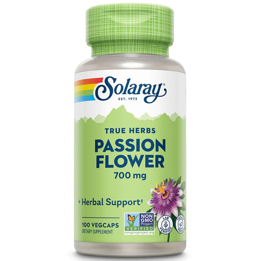 Solaray Passion Flower 700mg, 100 Vegetable Capsules