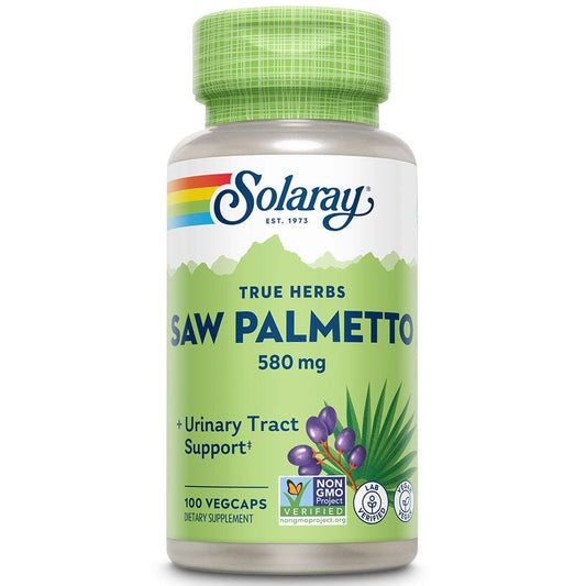 Solaray Saw Palmetto 580mg, 100 Vegetable Capsules