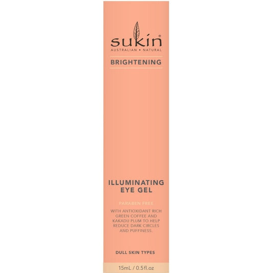 Sukin Brightening Illuminating Eye Gel, 15 ml, Clearance 40% Off, Final Sale