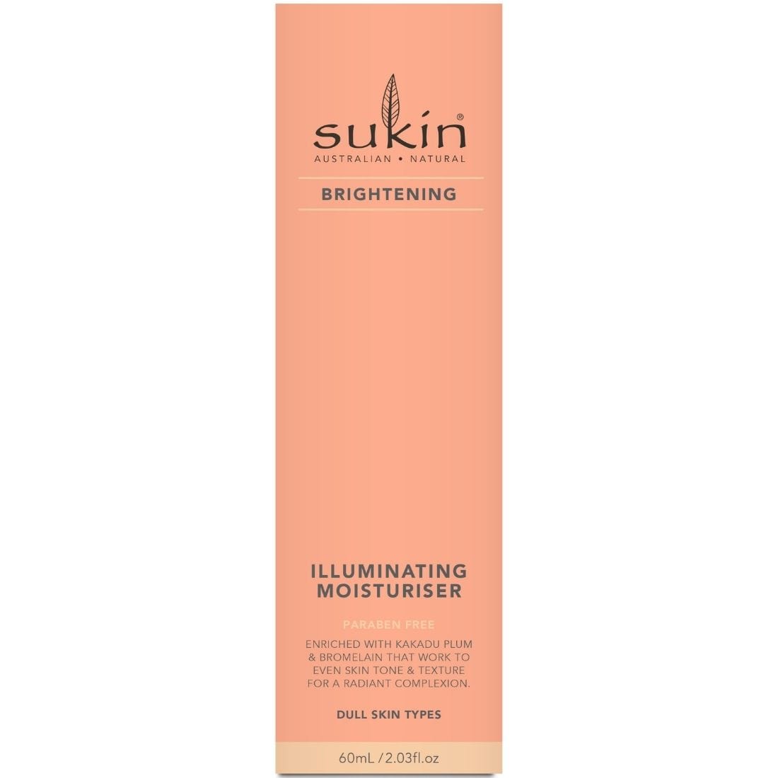 Sukin Brightening Illuminating Moisturiser, 60 ml