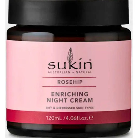 Sukin Rose Hip Night Cream, 120 ml, Clearance 40% Off, Final Sale
