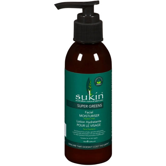 Sukin Super Greens Facial Moisturizer, 125 ml, Clearance 40% Off, Final Sale
