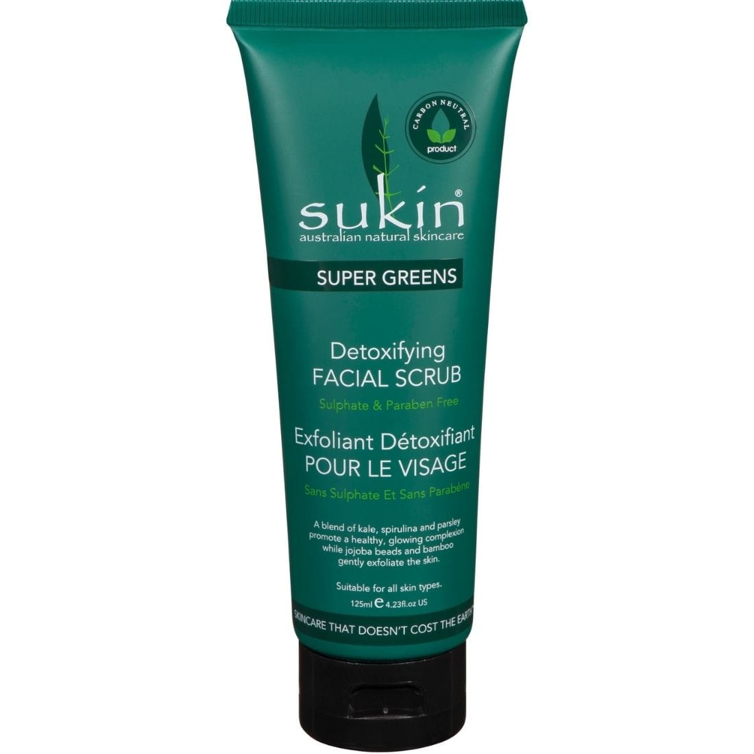 Sukin Super Greens Facial Scrub, 125 ml
