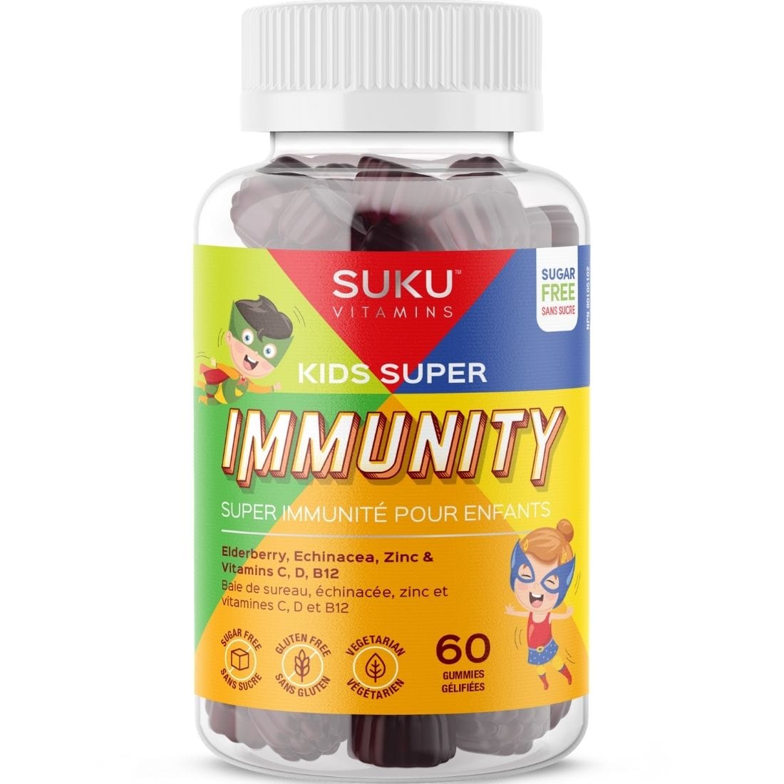 SUKU Vitamins Kids Super Immunity, 60 Gummies