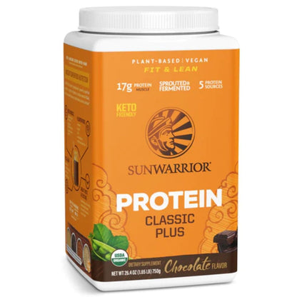 Sun Warrior Protein Classic Plus Protein, Sprouted Brown Rice, Chia, Quinoa, Amaranth, Raw Vegan Fermented Protein