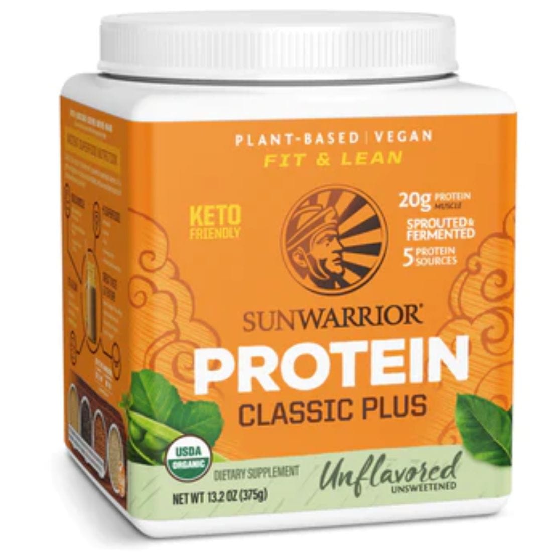 Sun Warrior Protein Classic Plus Protein, Sprouted Brown Rice, Chia, Quinoa, Amaranth, Raw Vegan Fermented Protein
