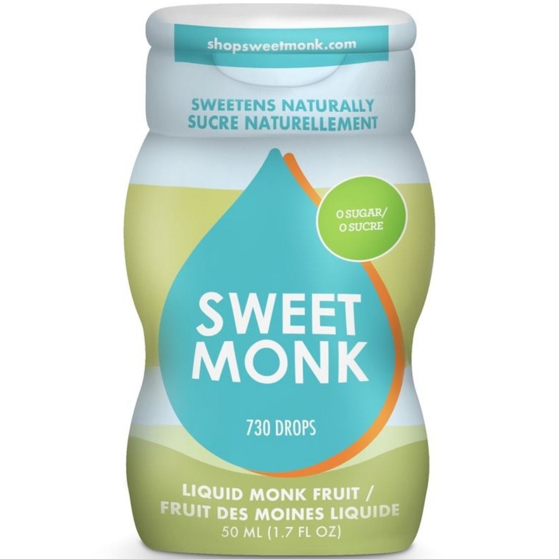 Sweet Monk All Natural Liquid Monk Fruit Sweetener (No Aftertaste, Zero Calorie)