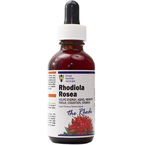 3 Feather Naturals Rhodiola Rosea, 50ml Tincture (Grown & Made in Canada)