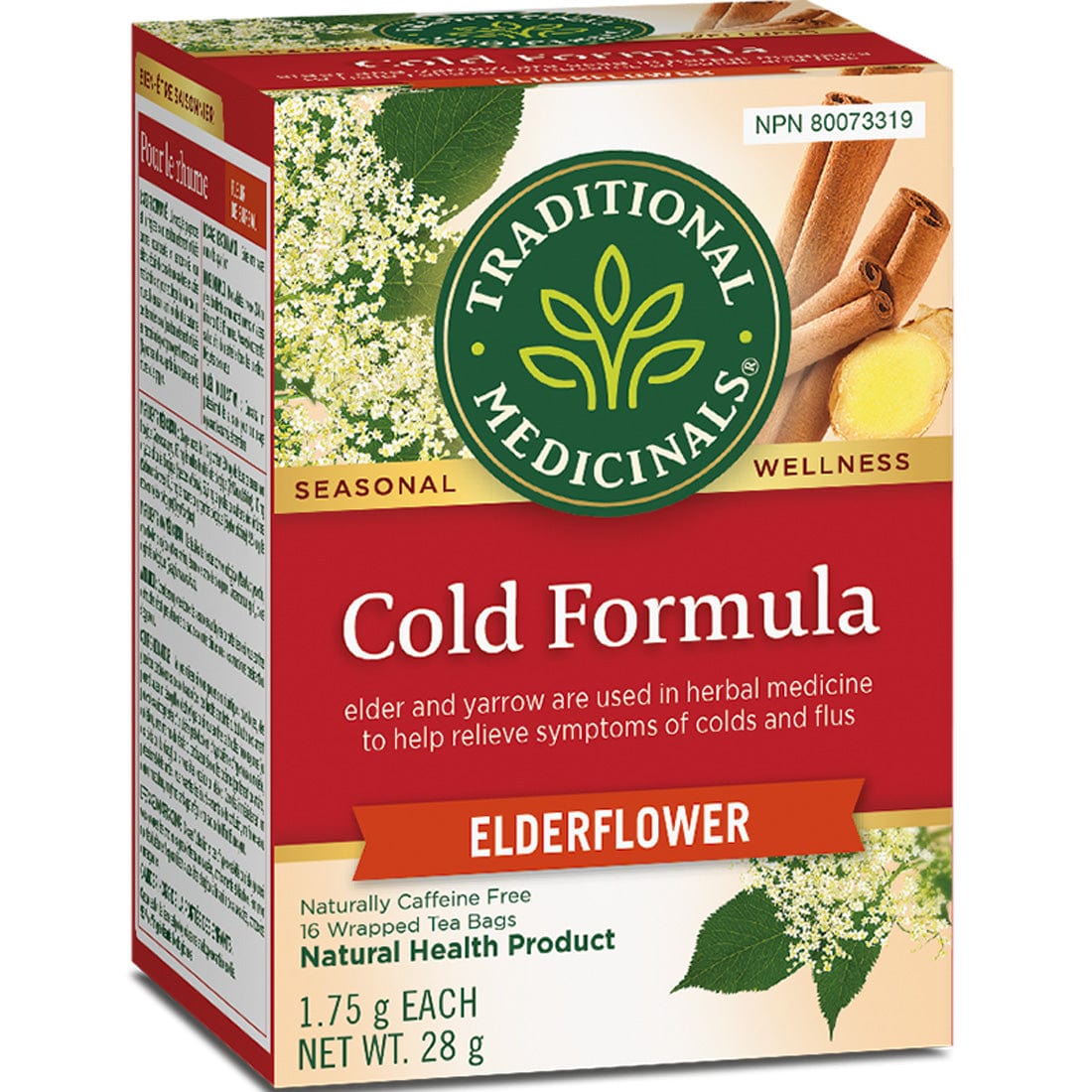 Traditional Medicinals Organic Cold Formula Tea, 16 Wrapped Tea Bags ...