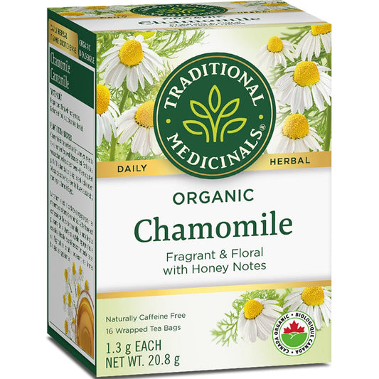Traditional Medicinals Organic Chamomile Tea, 16 Wrapped Tea Bags