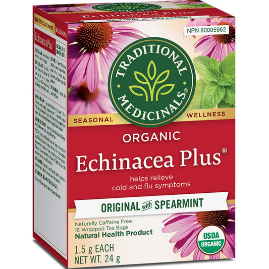 Traditional Medicinals Organic Echinacea Plus Tea, 16 Wrapped Tea Bags