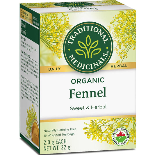 Traditional Medicinals Organic Fennel Tea, 16 Wrapped Tea Bags