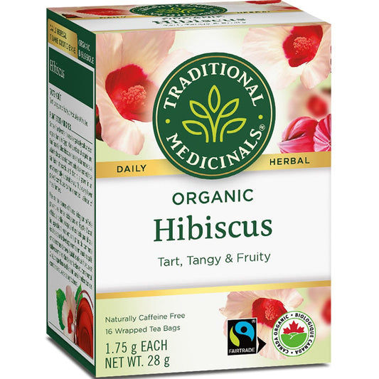 Traditional Medicinals Organic Hibiscus Tea, 16 Wrapped Tea Bags