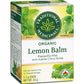 Traditional Medicinals Organic Lemon Balm Tea, 16 Wrapped Tea Bags