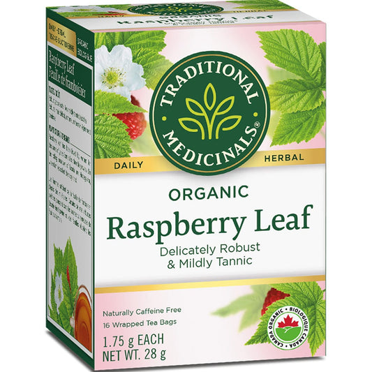 Traditional Medicinals Organic Raspberry Leaf Tea, 16 Wrapped Tea Bags