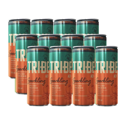 TribeACV Sparkling Apple Cider Vinegar Drink, Case 12 Pack