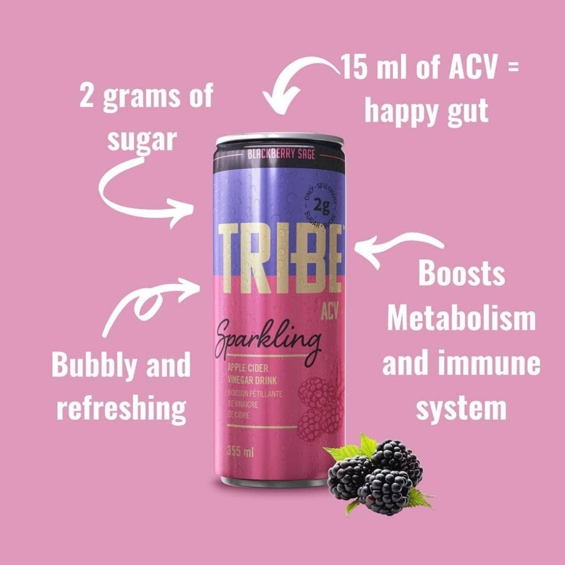 TribeACV Sparkling Apple Cider Vinegar Drink – Vitamart.ca
