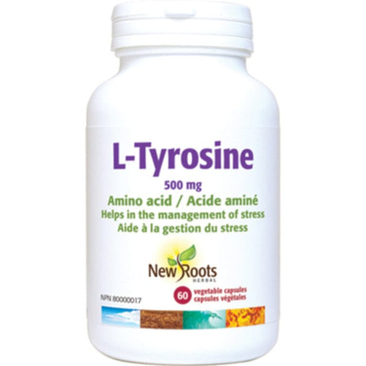 New Roots L-Tyrosine 500mg, 60 Vegetable Capsules
