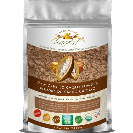 Uhtco Peruvian Harvest Raw Organic Criollo Cacao Powder, 250g