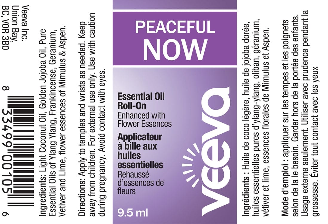 Veeva Peaceful Now Aromatherapy Roll-On (Formerly Called Anxiety Formula), 9.5ml