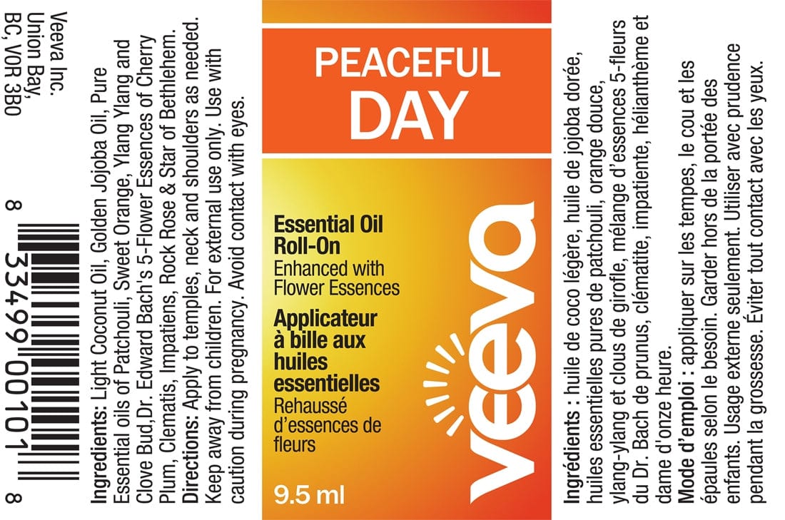 Veeva Peaceful Day Aromatherapy Roll-On (Formerly Called Stress Formula), 9.5ml