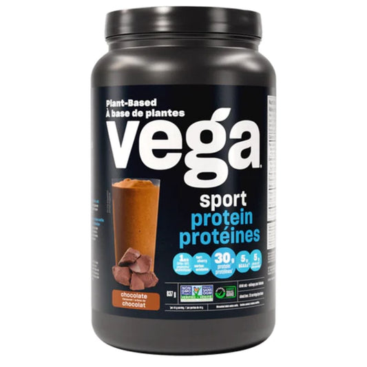 Vega Sport Protein Powder, Plant-Based Protein Powder, 30g Protein, 5g BCAA, 5g Glutamine, 1 Billion Probiotics