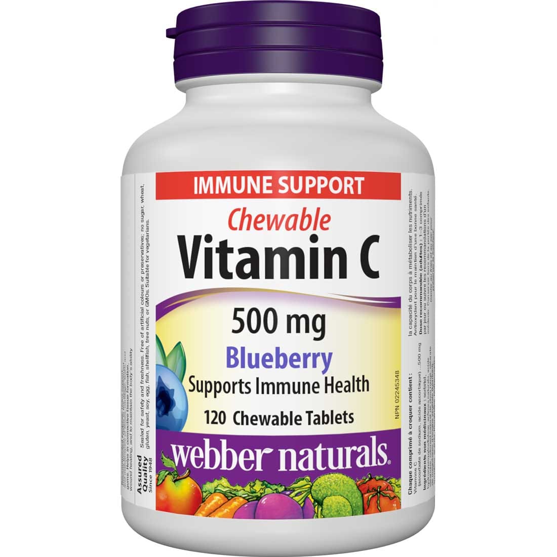 Webber Naturals Chewable Vitamin C 500mg