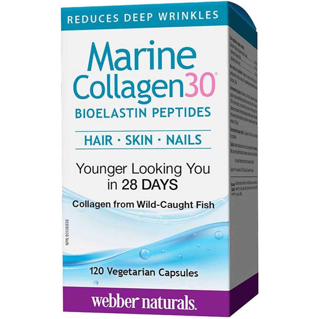 Webber Naturals Marine Collagen30, 120 Vegetable Capsules