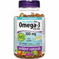 Webber Naturals Omega 3 300mg Mini Clear Enteric Softgels, 50% Smaller, 180 EPA / 120 DHA