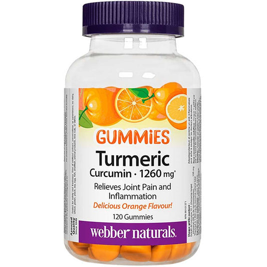 Webber Naturals Turmeric Curcumin Gummies, 120 Gummies