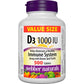 Webber Naturals Vitamin D3 Tablets, 1000IU, Value Pack