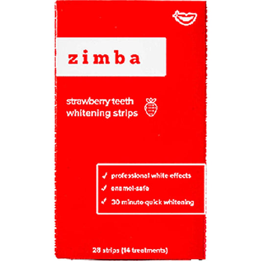 Zimba Whitening Strips (14 treatments), Strawberry Flavour